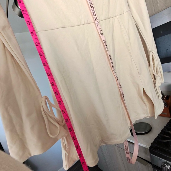 Oh Polly Baize Ivory Square Neck Long Sleeve Mini Dress NWT Size 8 - Picture 14 of 15